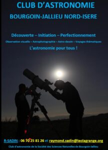 Lire la suite à propos de l’article Le Club d’Astronomie de Bourgoin-Jallieu Nord-Isère (38)